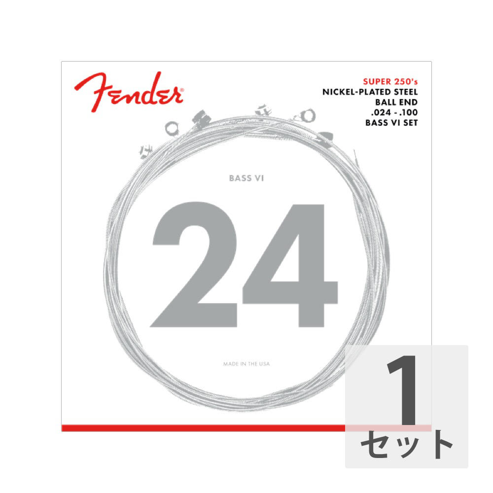 Fender フェンダー Super 250 Bass VI Strings Nickel Plated Steel Ball End .024-.100 6弦エレキベース弦