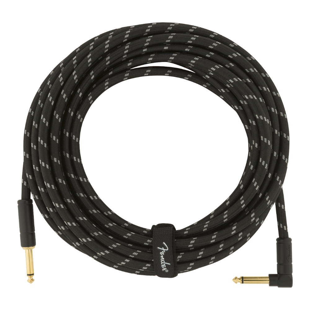 Fender フェンダー Deluxe Series Instrument Cable SL 25ft Black Tweed ギターケーブル ギターシールド ケーブル画像