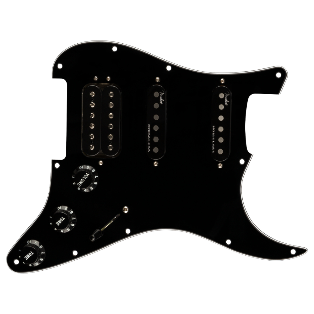 Fender フェンダー Pre-Wired Strat Pickguard Shawbucker Black ストラトキャスター用 ピックガード ピックアップ ギターパーツ