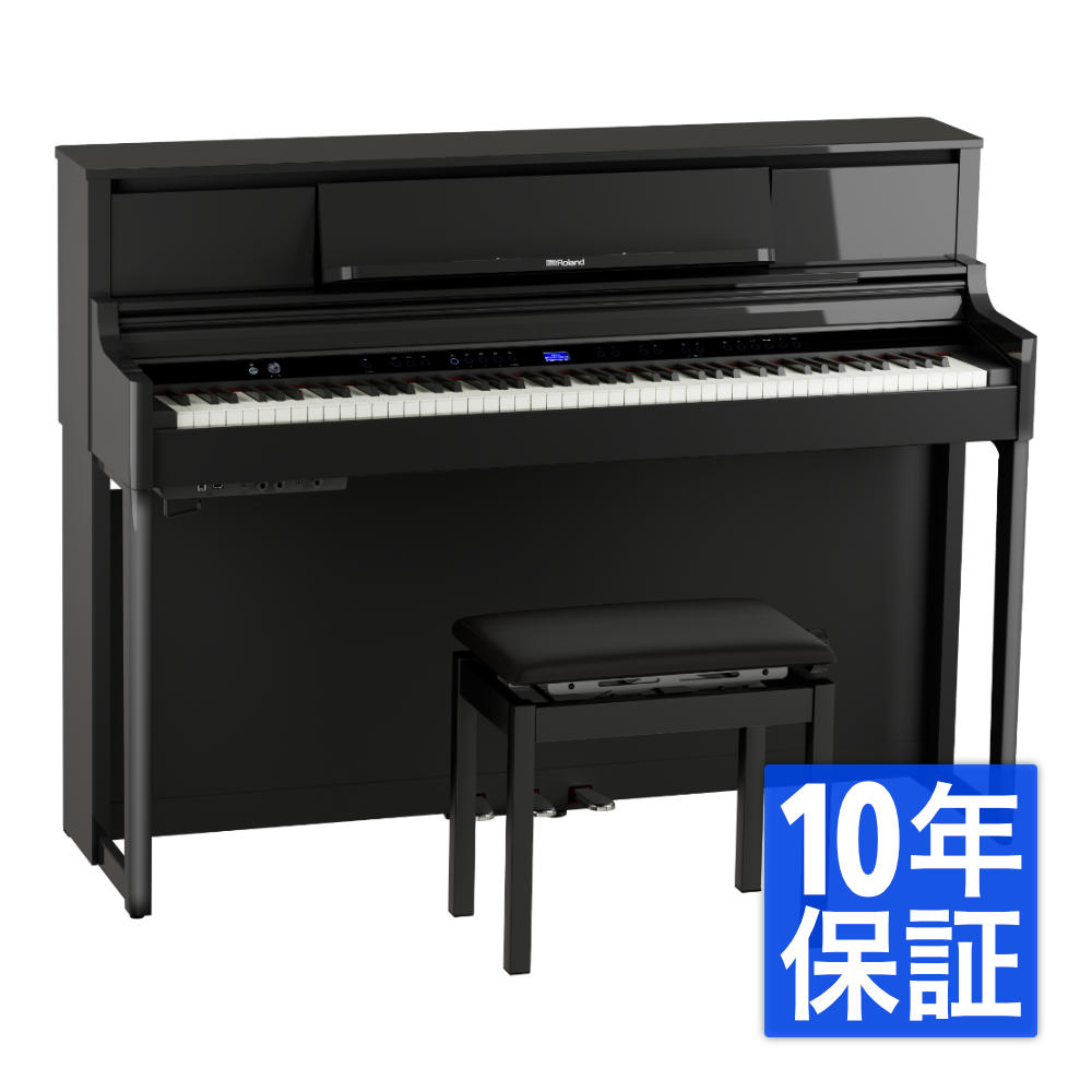 【組立設置無料サービス中】 ROLAND ローランド LX-5-PES 電子ピアノ 高低自在椅子付き ブラック 黒塗鏡面