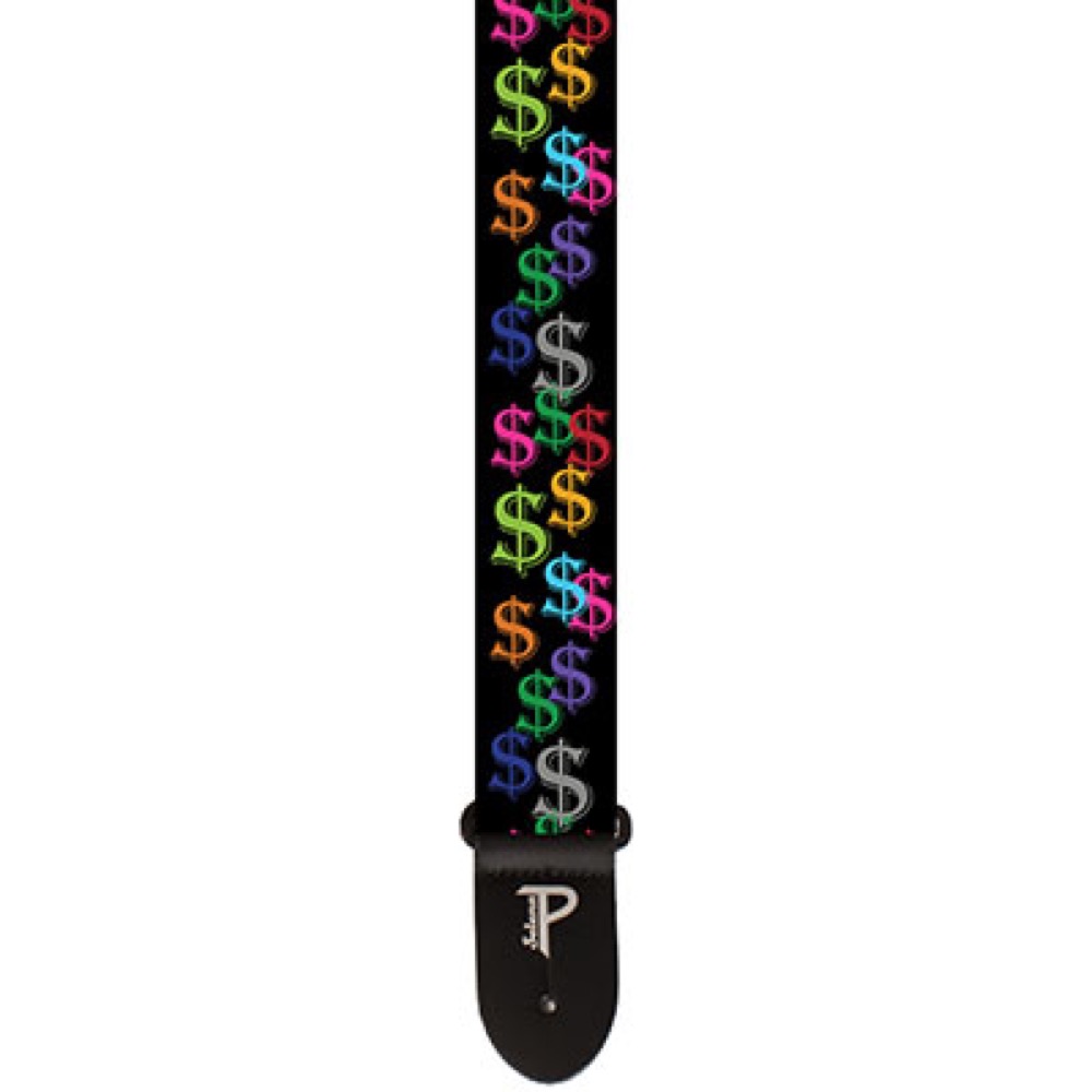 Perri’s ペリーズ LPCP-7209 2インチ Polyester Kids Wanna Have Fun DOLLAR SIGNS ギターストラップ