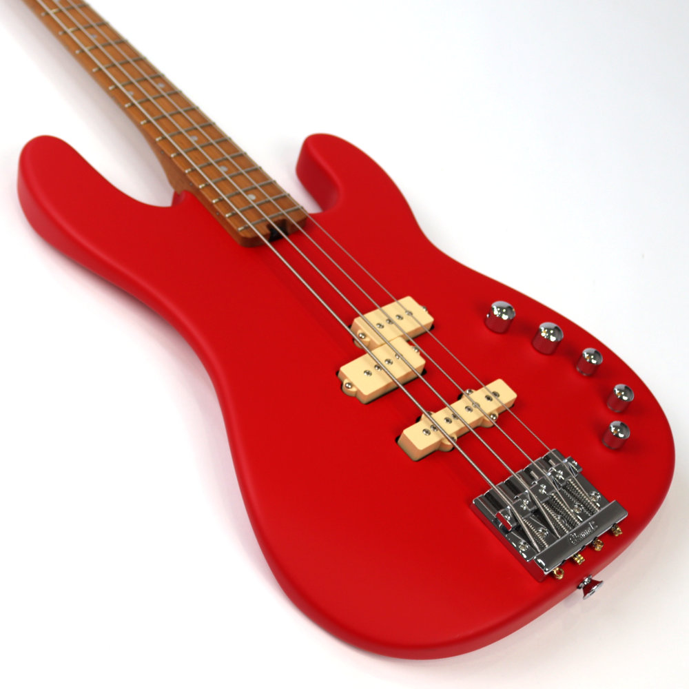 Charvel シャーベル Pro-Mod San Dimas Bass PJ IV MAH Satin Ferrari Red エレキベース アウトレット バックコンター側サイド