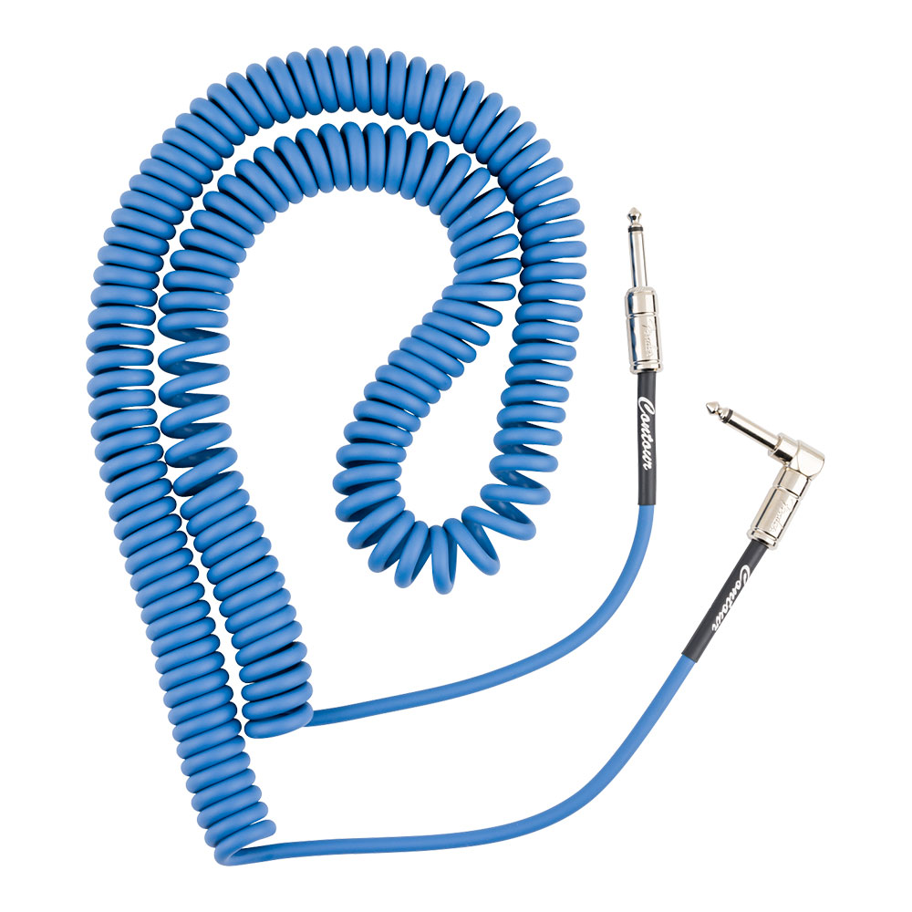 Fender フェンダー Contour 30ft(約9m) Coiled Cable Lake Placid Blue カールコード ギターケーブル