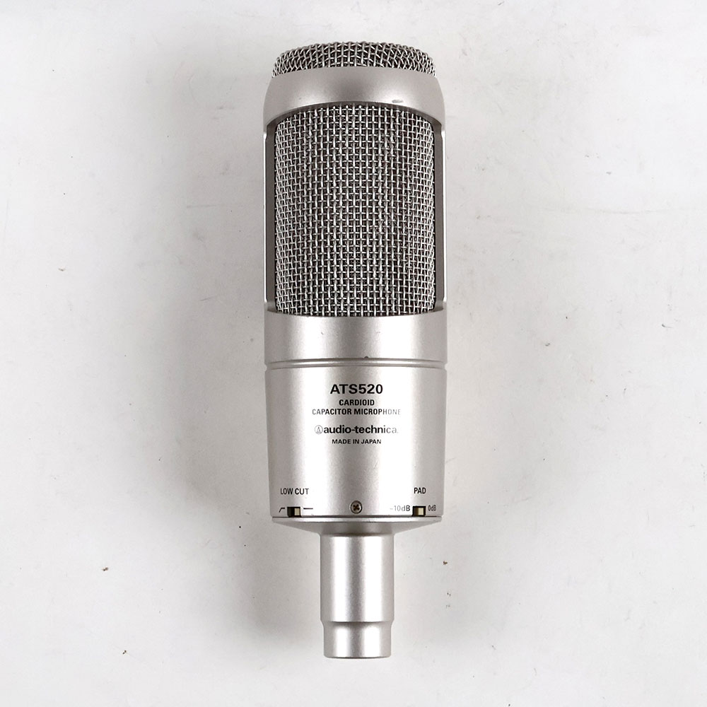 【中古】 audio-technica ATS520 コンデンサーマイク 背面
