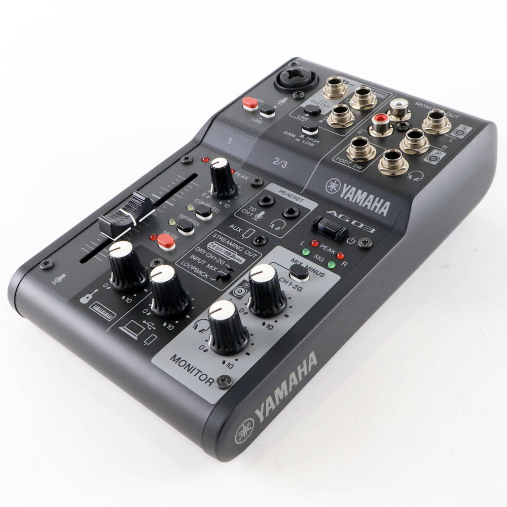 【中古】 ミキサー ヤマハ YAMAHA AG03 mk2 ライブストリーミングミキサー 右サイド