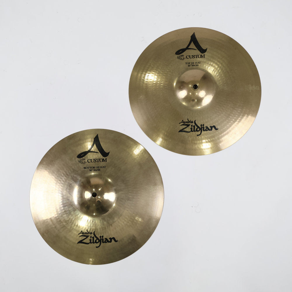 【中古】 ハイハットシンバル ジルジャン ZILDJIAN A CUSTOM HIHAT 14インチ ハイハットシンバル ペア