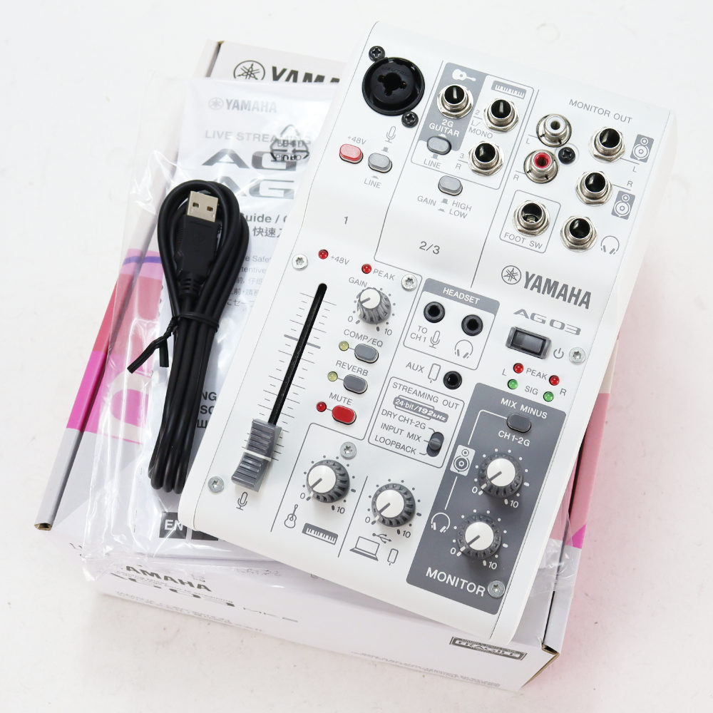 【中古】 ミキサー ヤマハ YAMAHA AG03 mk2 W ライブストリーミングミキサー ホワイト