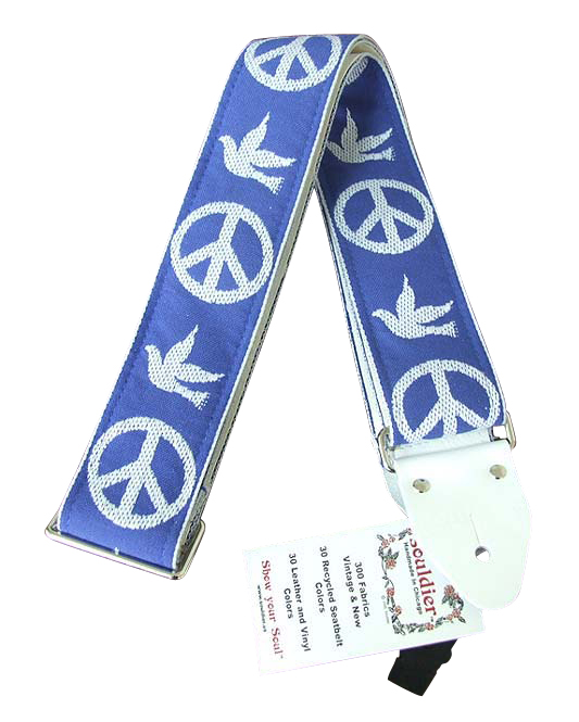 Souldier Ace Replica straps NY Peace Dove/Blue ギターストラップ