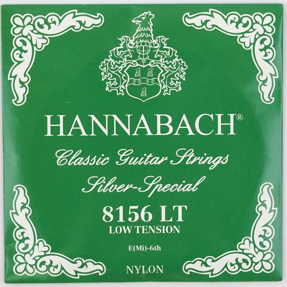 HANNABACH E8156 LT-Green E/6 クラシックギター 6弦用 バラ弦 1本