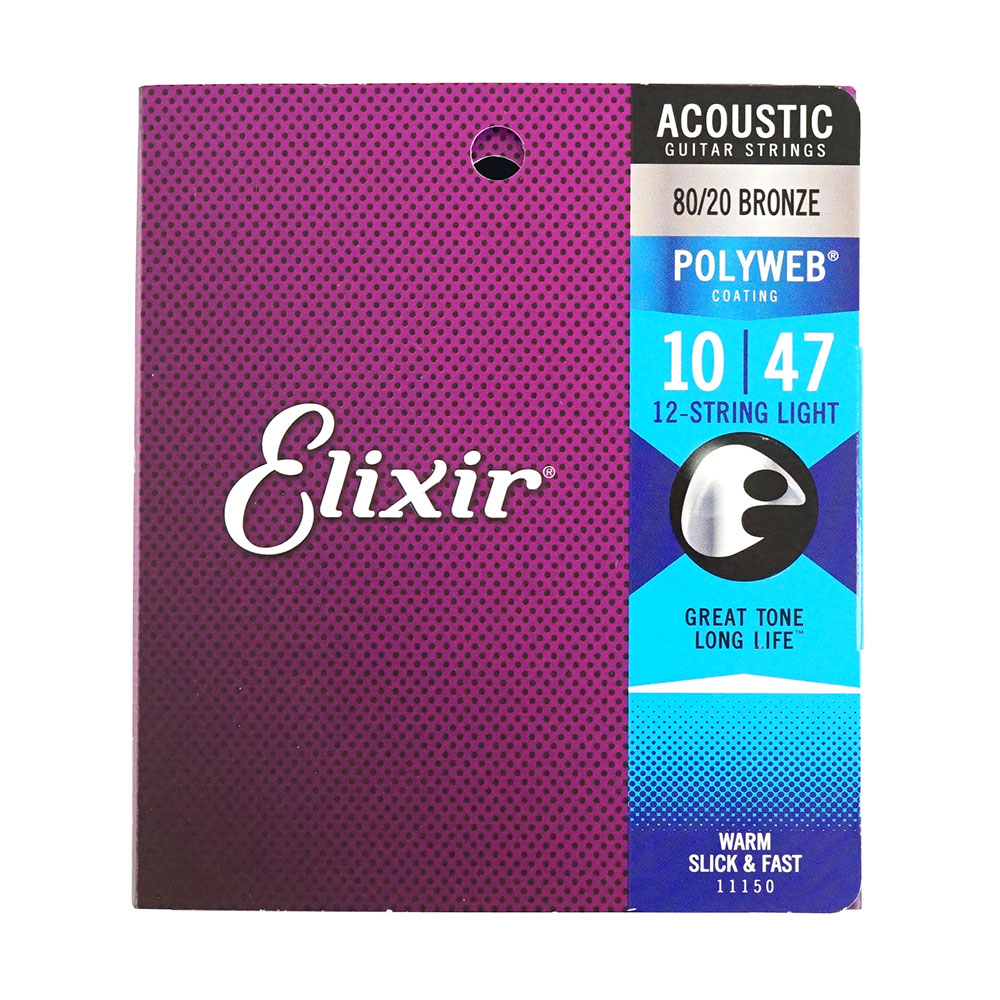 ELIXIR 11150 ACOUSTIC POLYWEB Light 10-47 12弦アコースティックギター弦
