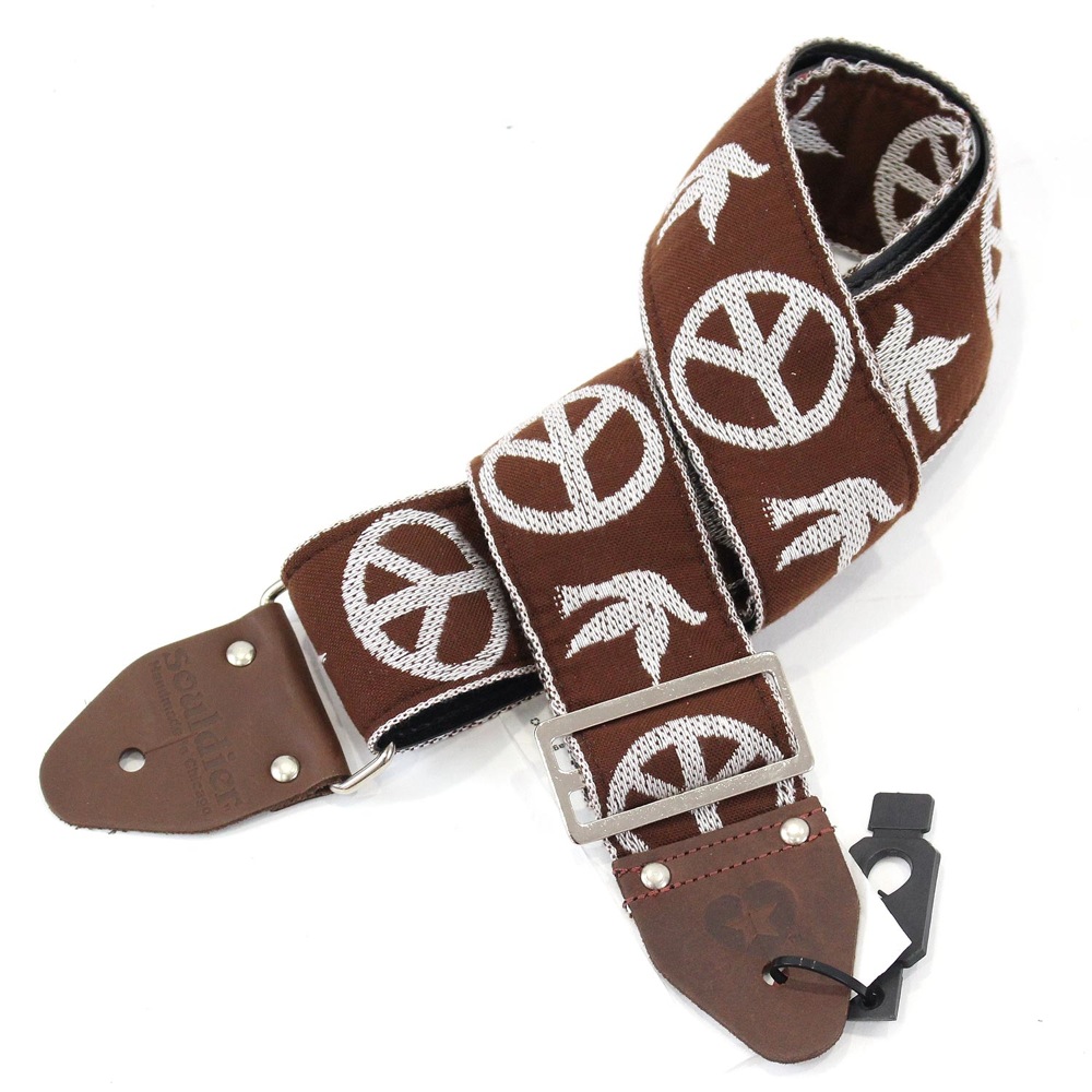 Souldier Ace Replica straps NY Peace Dove Brown ギターストラップ