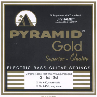 PYRAMID STRINGS EB Gold 040-100 short scale chrome nickel flatwounds フラットワウンド エレキベース弦