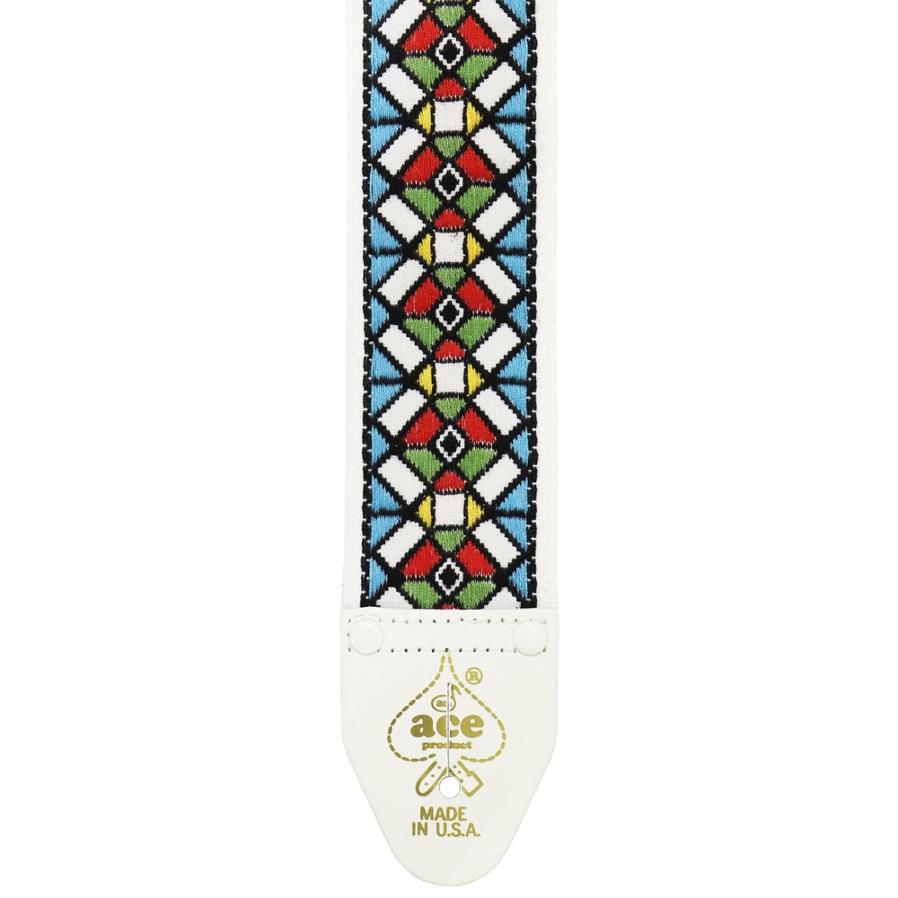 D’Andrea Ace Guitar Straps ACE-3 Stained Glass ギターストラップ ストラップエンドの画像