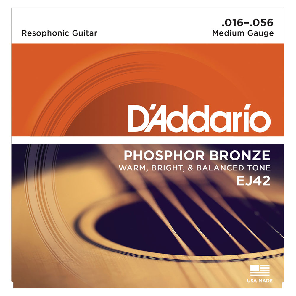 D'Addario EJ42 Phosphor Bronze Wound Resophonic Guitar アコースティックギター弦
