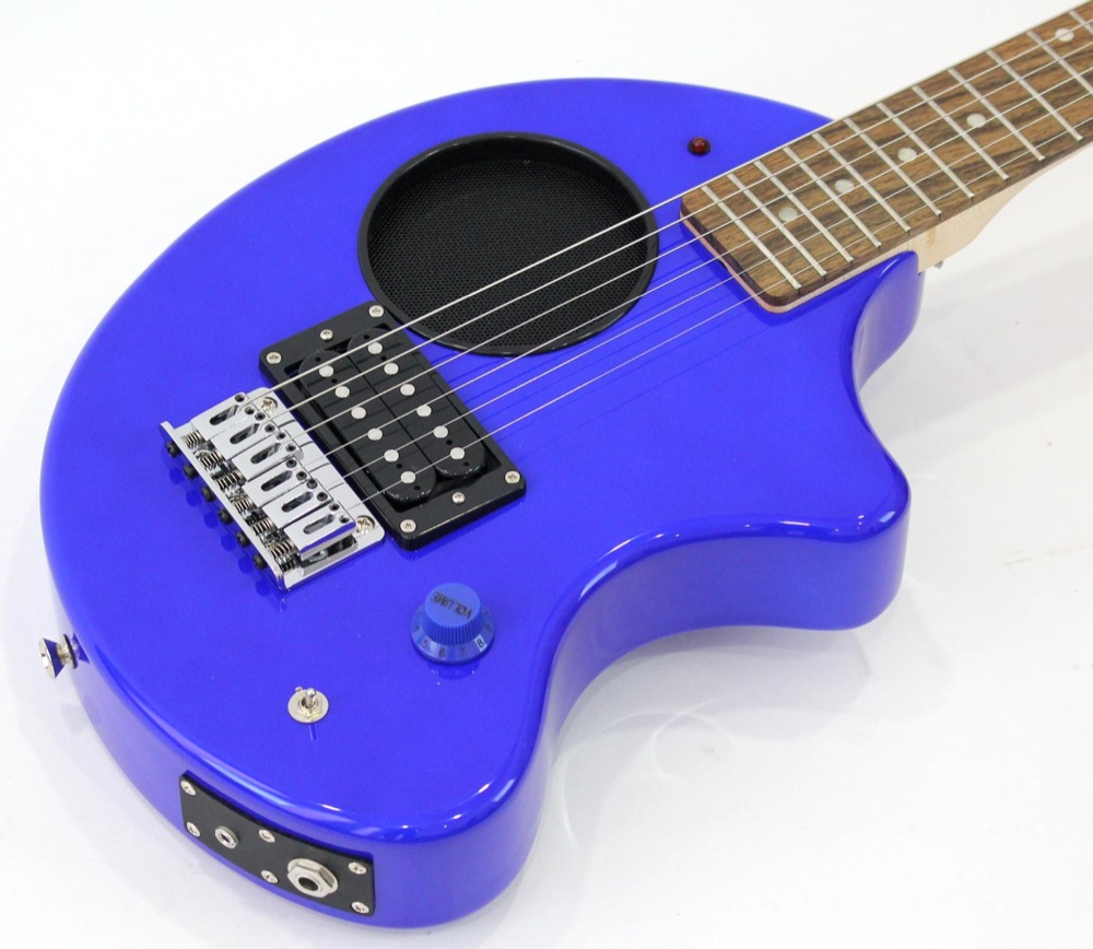 FERNANDES ZO-3 BLUE ZO3ミニギター ブルー 斜めアングル画像