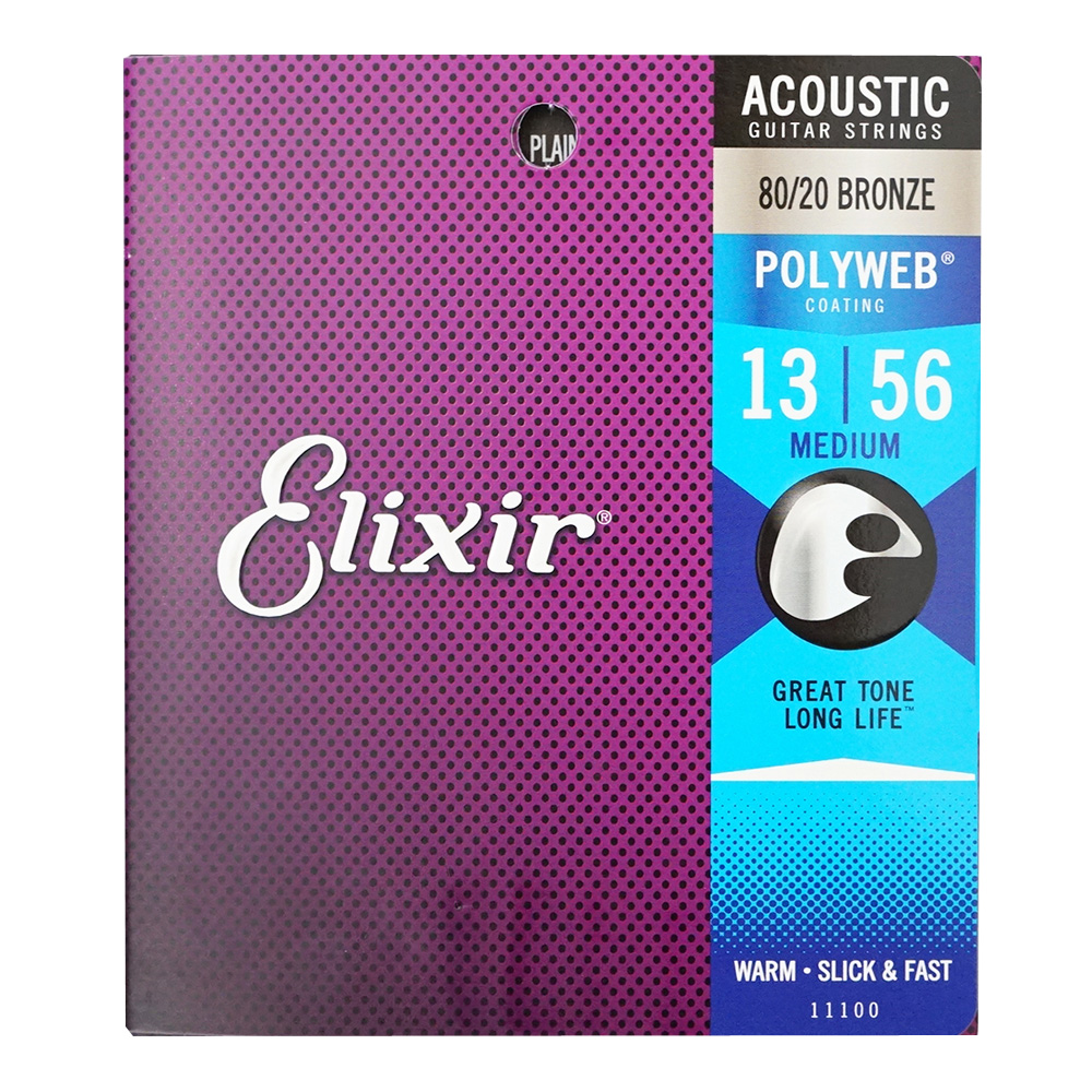 ELIXIR 11100 ACOUSTIC POLYWEB Medium 13-56×6SET アコースティックギター弦