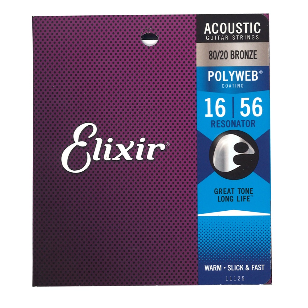 ELIXIR 11125 ACOUSTIC POLYWEB Resonator 16-56×12SET アコースティックギター弦