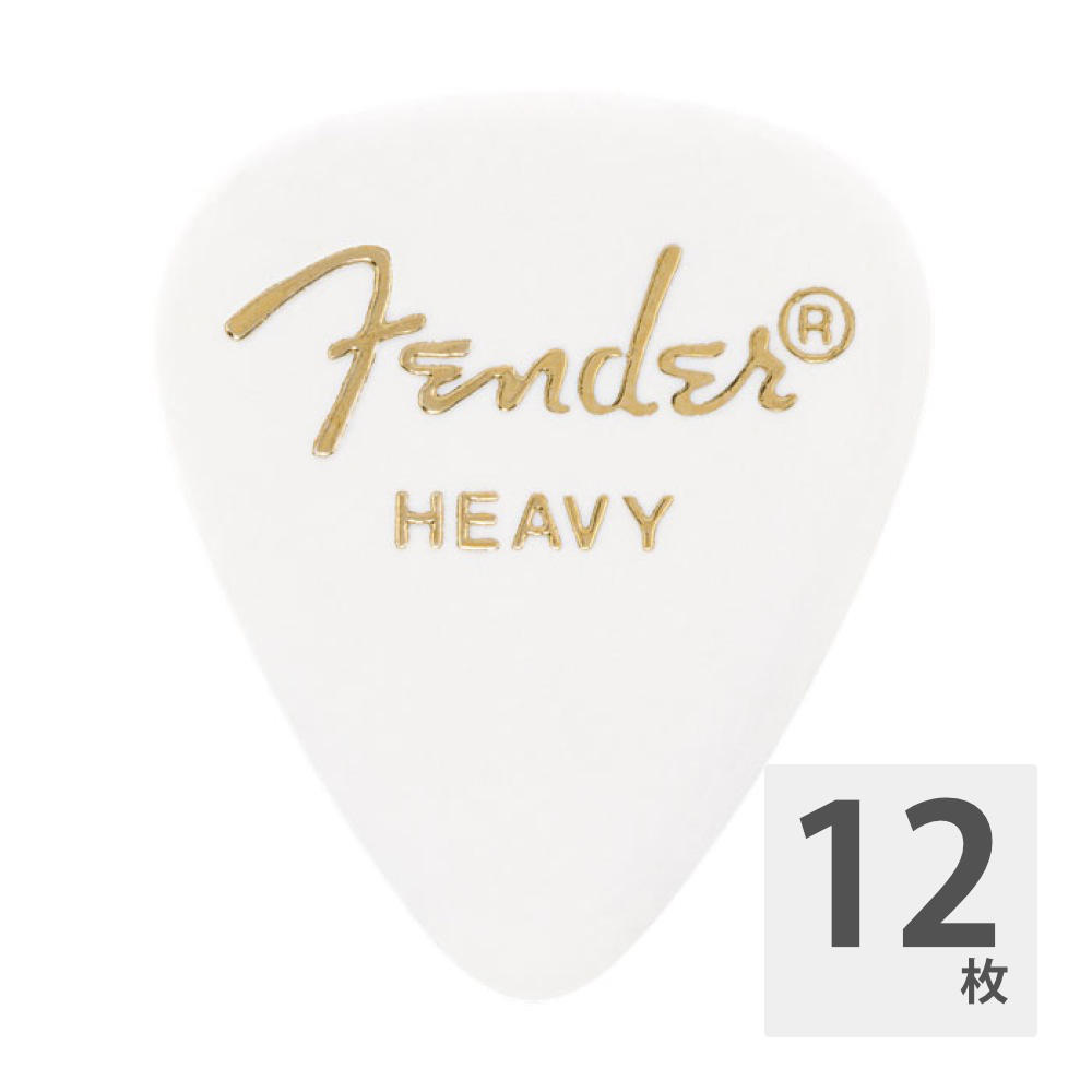 Fender 351 Shape Classic Picks Heavy White フェンダーギターピック