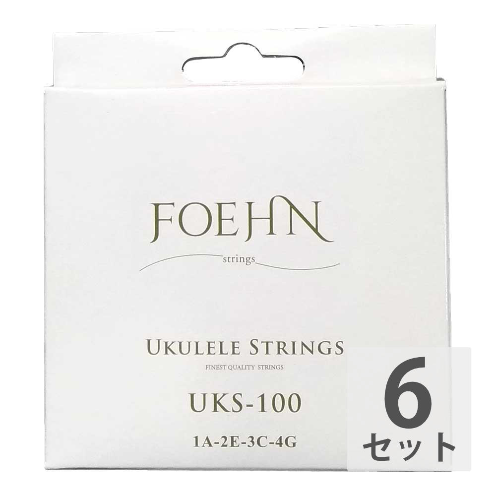 FOEHN UKS-100×6セット Ukulele Strings Soprano/Concert ウクレレ弦 ソプラノ/コンサート用