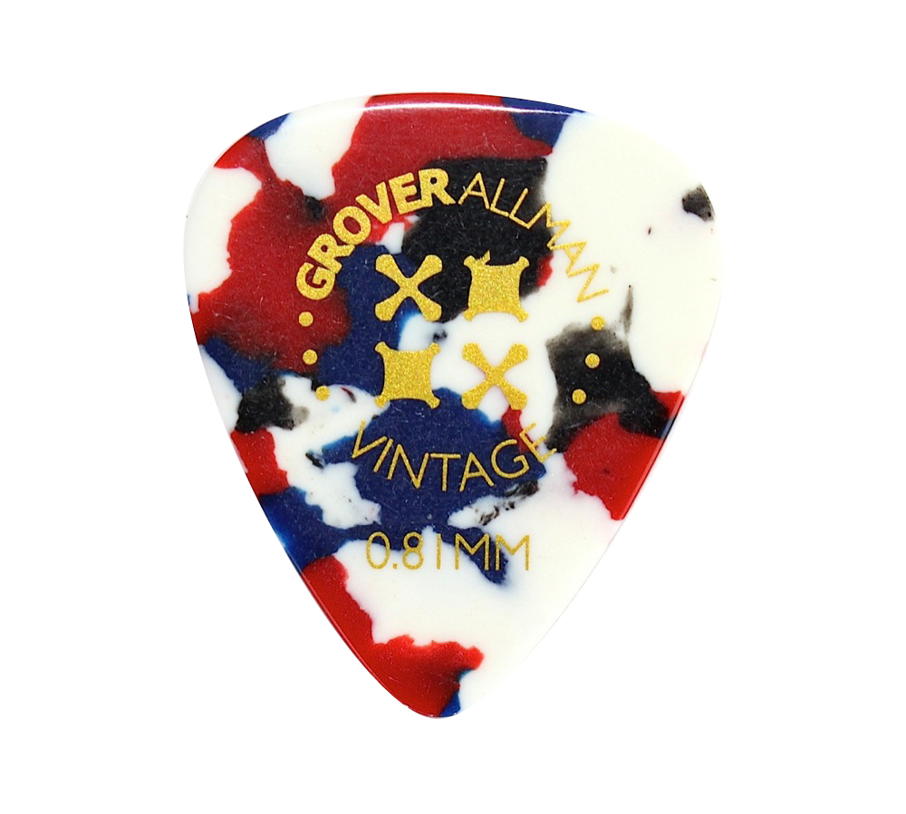 Grover Allman Vintage Celluloid Confetti 0.81mm PPV4509 ギターピック×10枚