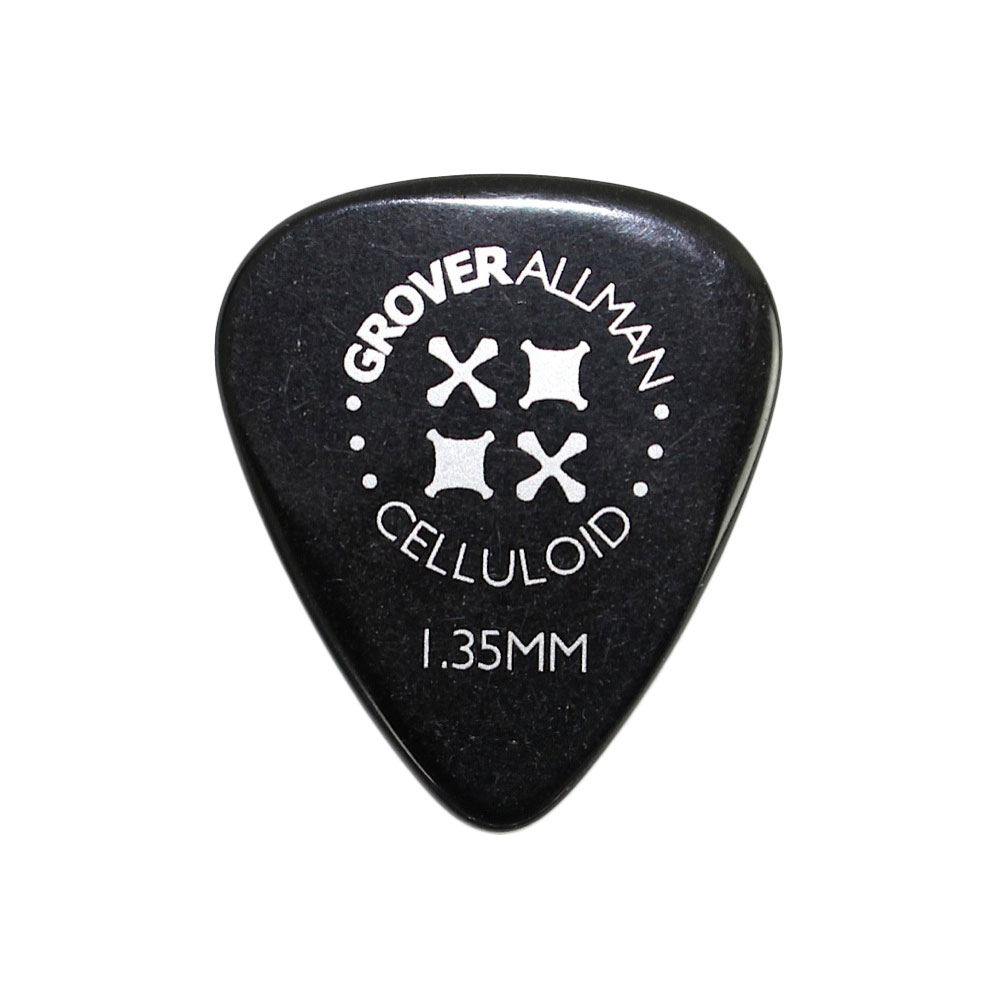 Grover Allman Celluloid Black Standard 1.35mm PPC4012 ギターピック×30枚
