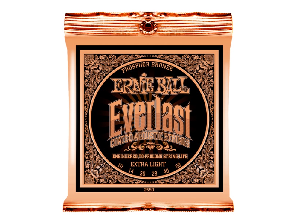 ERNIE BALL 2550 Everlast Coated PHOSPHOR BRONZE EXTRA LIGHT アコースティックギター弦 ×6セット