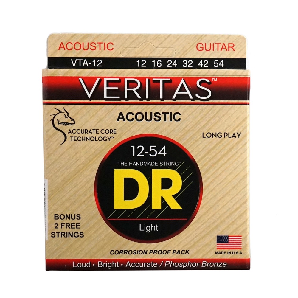 DR VERITAS VTA-12 LIGHT アコースティックギター弦×6セット