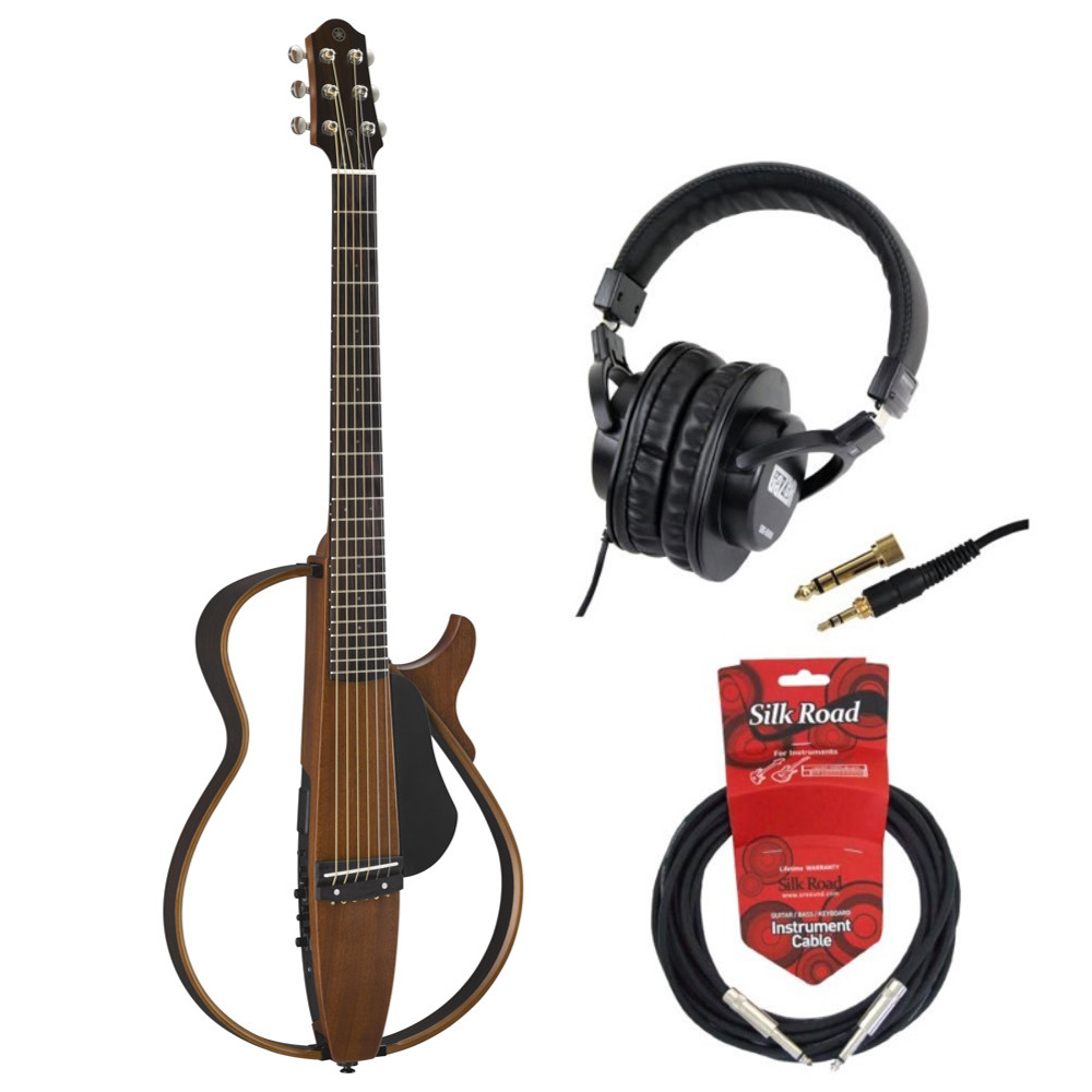 YAMAHA SLG200S NT サイレントギター SDG-H5000 モニターヘッドホン ギターケーブル付きセット