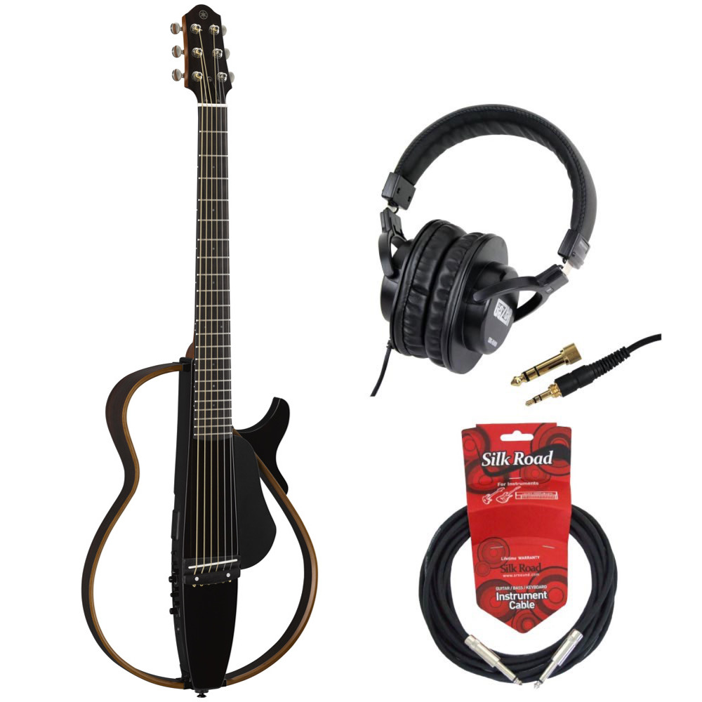 YAMAHA SLG200S TBL サイレントギター SDG-H5000 モニターヘッドホン ギターケーブル付きセット