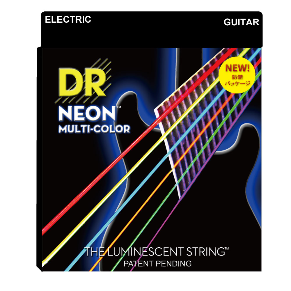 DR NEON MULTI COLOR NMCE-2/9 LITE 2PACK エレキギター弦 2セット入り×3セット