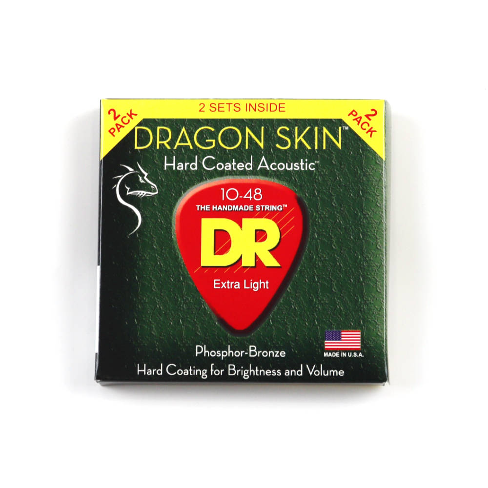 DR DRAGON SKIN DSA-2/10 LITE 2PACK アコースティックギター弦 2セット入り×12セット