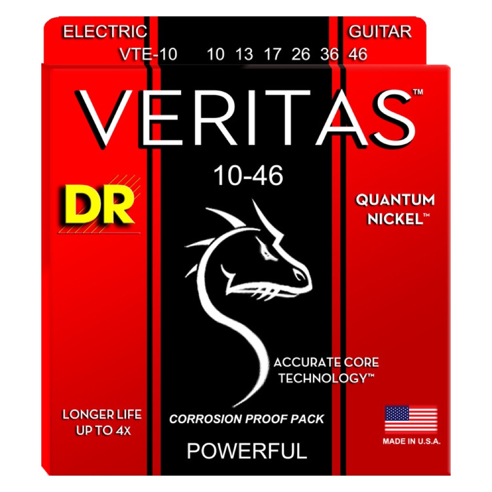 DR VTE-10 VERITAS エレキギター弦×6セット