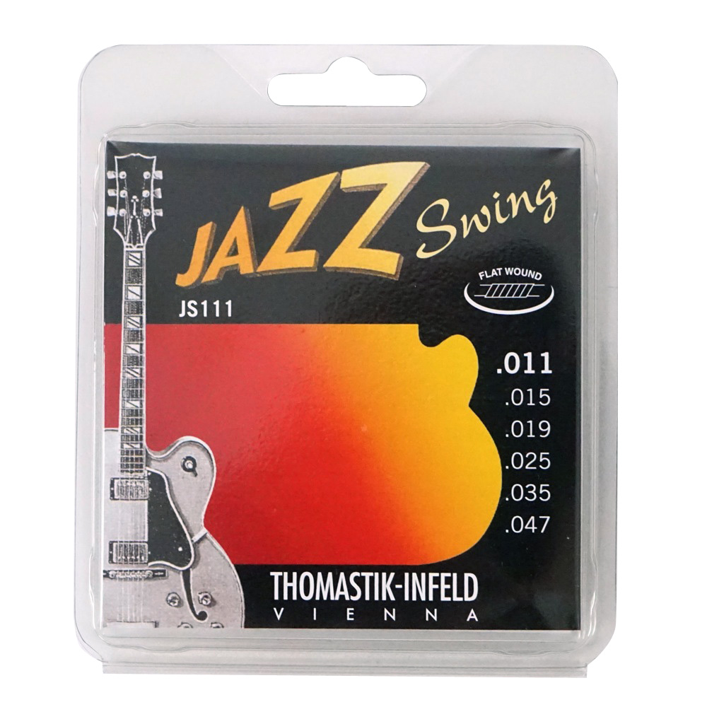 Thomastik-Infeld JS111 JAZZ SWING Flat Wound フラットワウンドギター弦×3セット