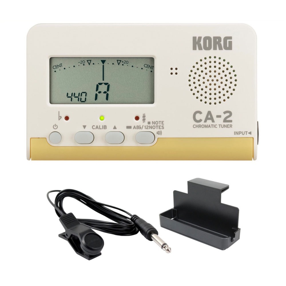 KORG CA-2 クロマチックチューナー FA-01 チューナー用コンタクトマイク MS-TRK 譜面台トレイラック 3点セット