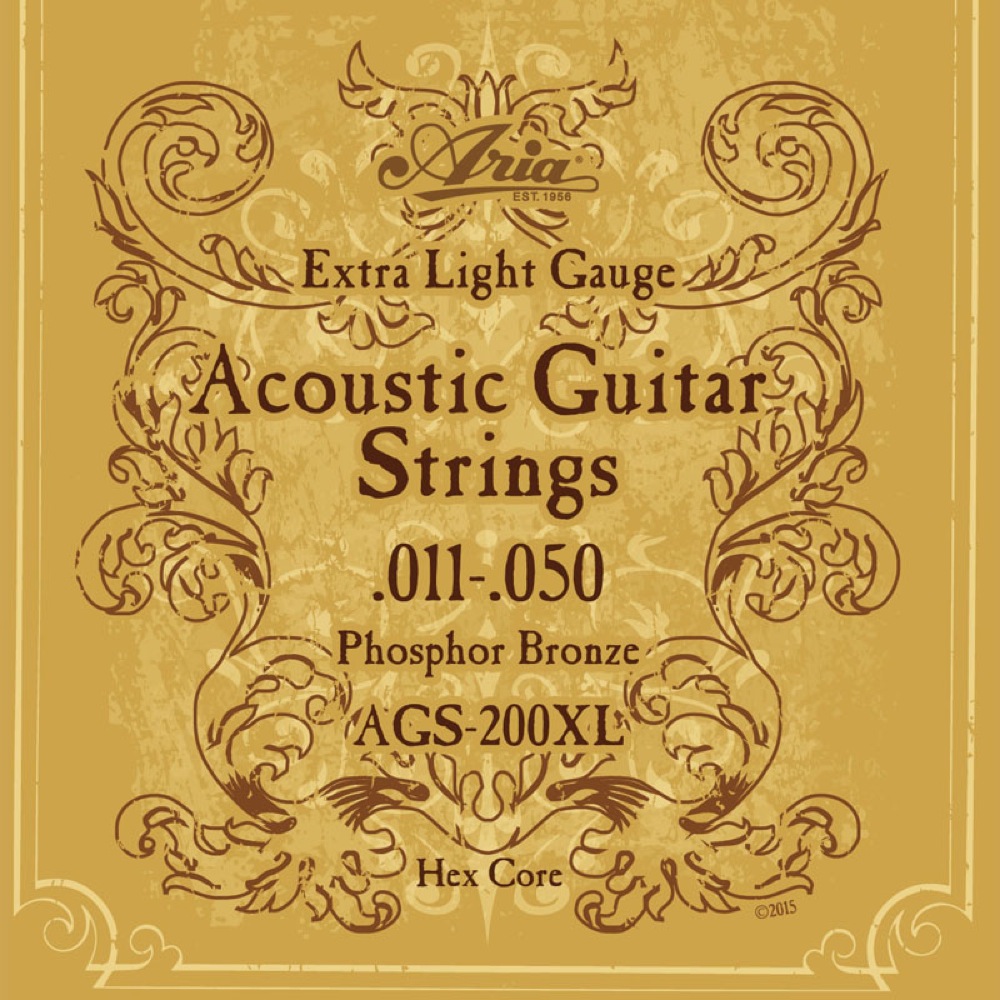ARIA AGS-200XL アコースティックギター弦×6セット