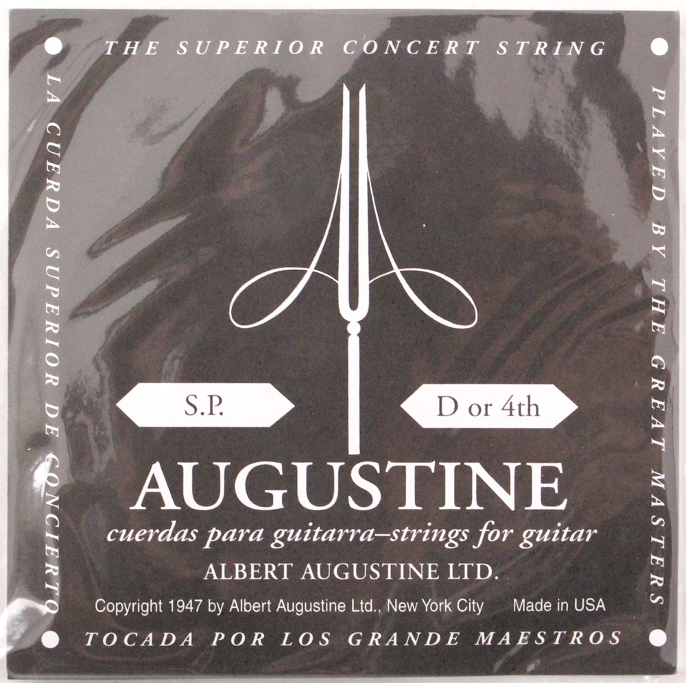 AUGUSTINE BLACK 4st クラシックギター弦 バラ弦×6本