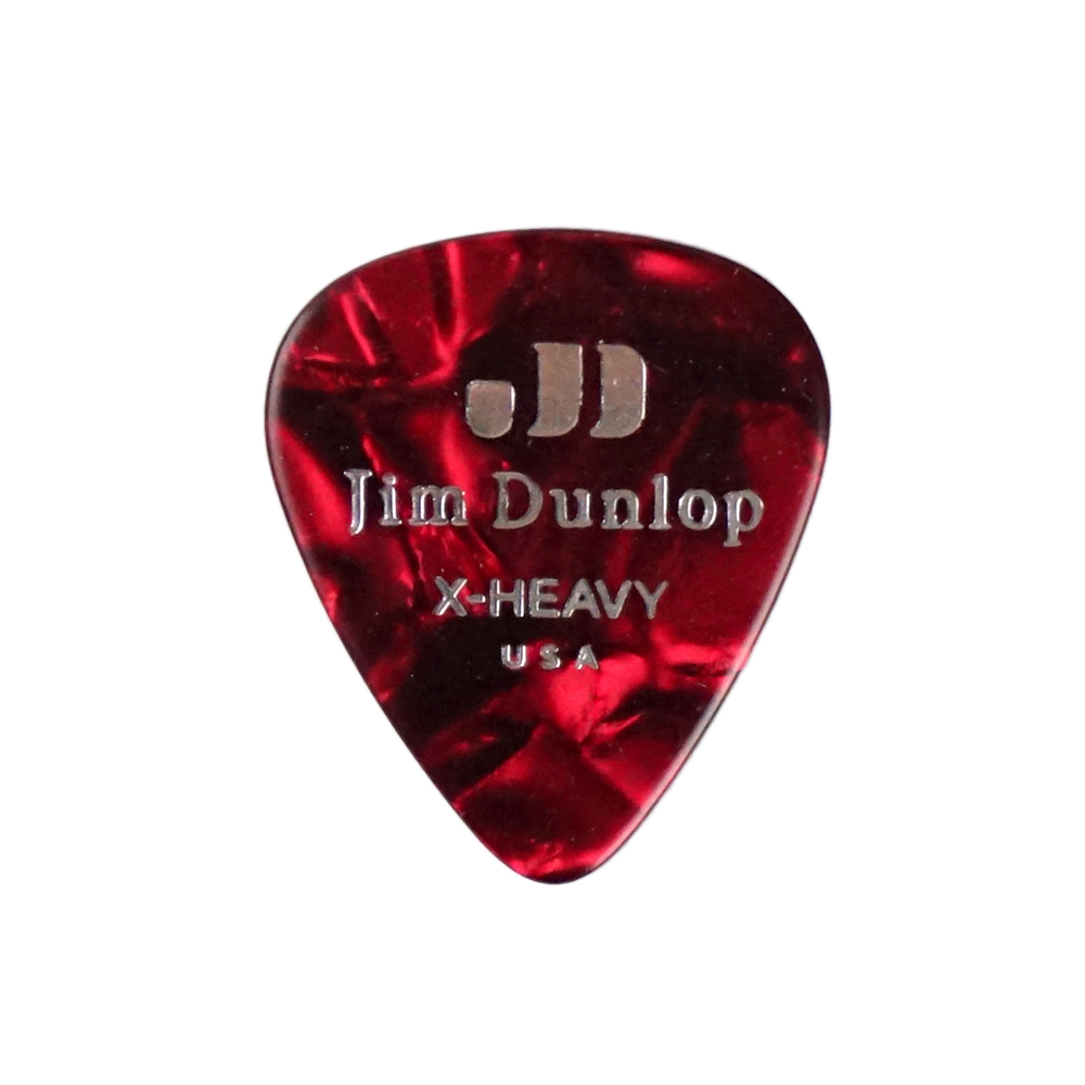 JIM DUNLOP 483 Genuine Celluloid Red Pearloid Extra Heavy ギターピック×36枚