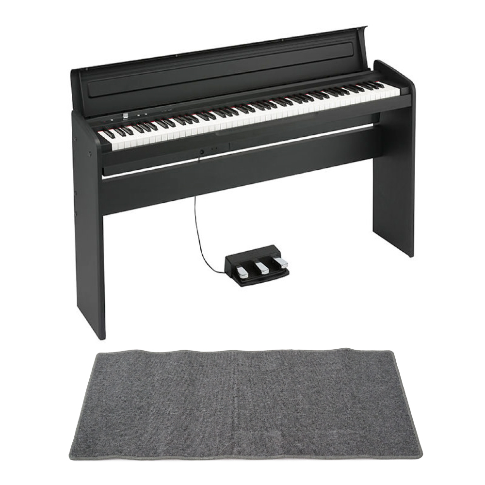 KORG LP-180 BK 電子ピアノ ピアノマット(グレイ)付きセット