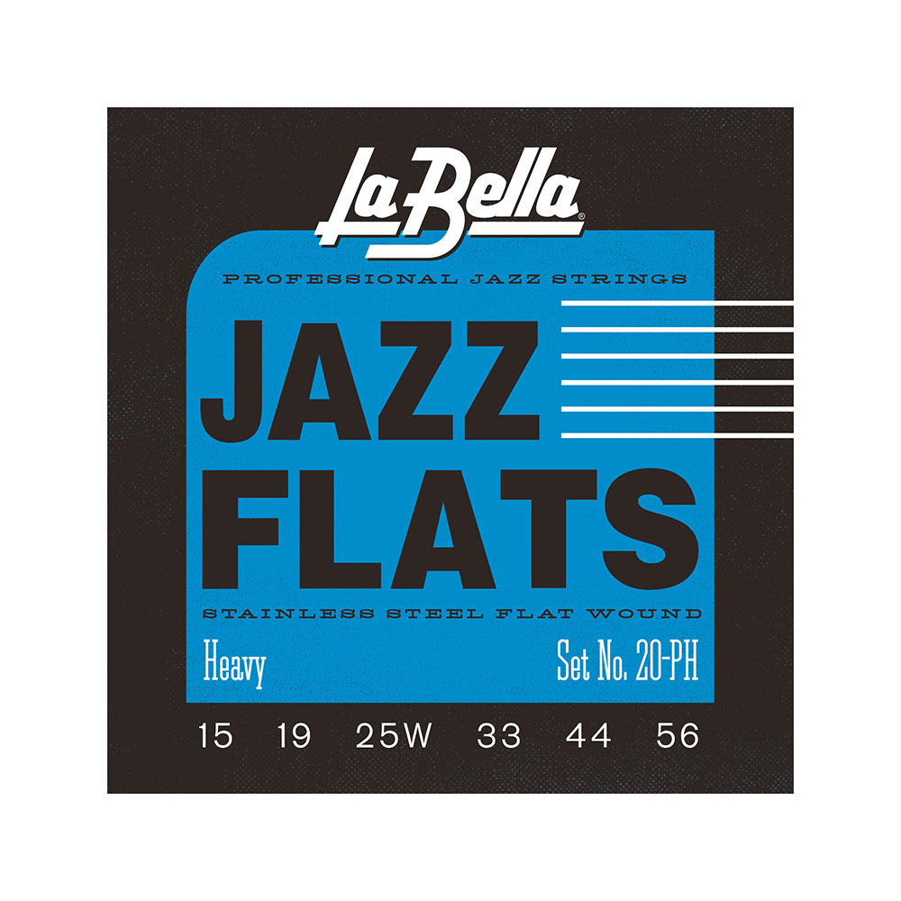 La Bella 20PH Heavy 15-56 Flat Wound Series ジャズギター弦×3セット