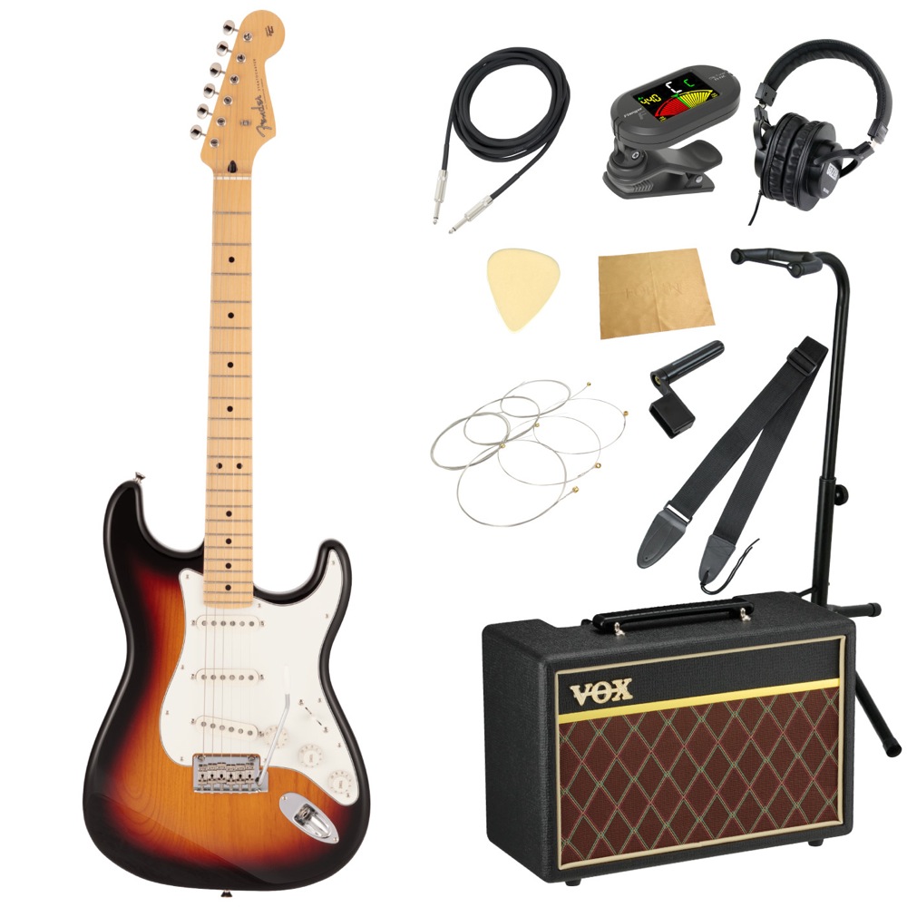 Fender Made in Japan Hybrid II Stratocaster MN 3TS エレキギター VOXアンプ付き 入門11点セット