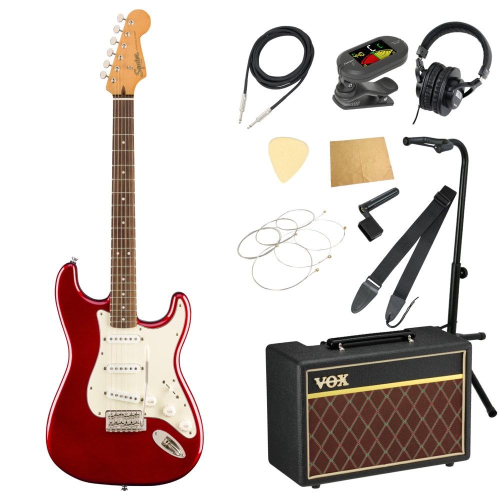 Squier Classic Vibe ’60s Stratocaster LRL CAR エレキギター VOXアンプ付き 入門11点セット