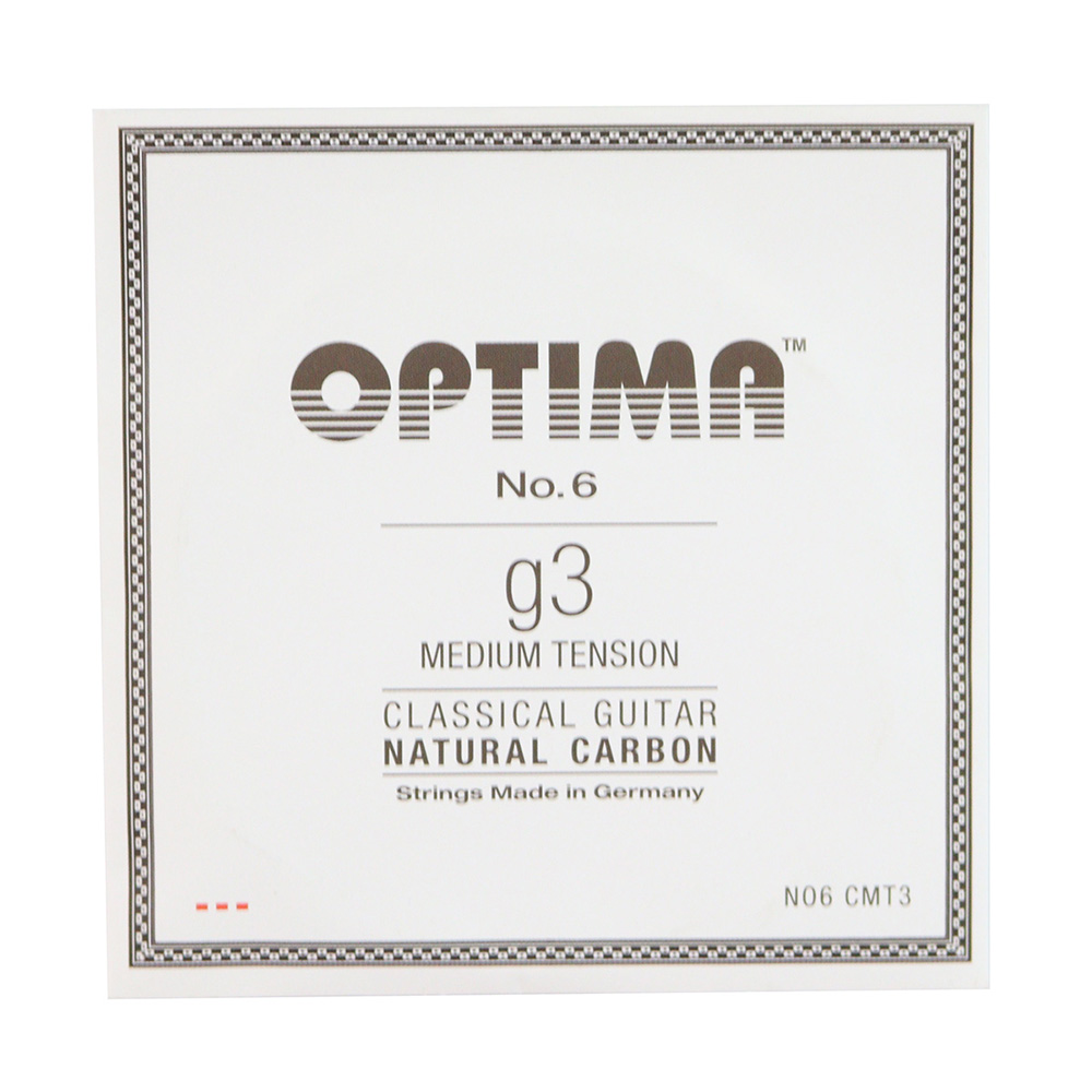 Optima Strings No6.CMT3 Natural Carbon G3 Medium 3弦 バラ弦 クラシックギター弦×3本