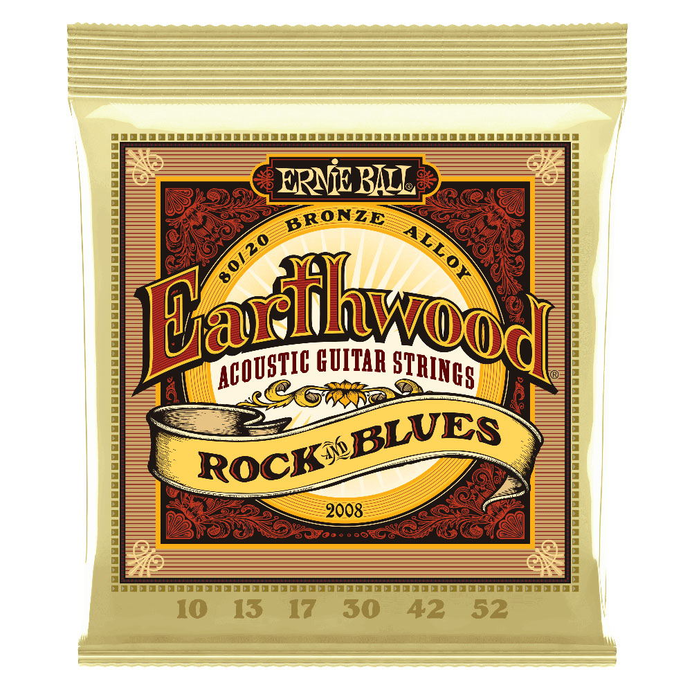 ERNIE BALL 2008 Earthwood Rock and Blues w/Plain G×3セット 80/20 Bronze 10-52 Gauge アコースティックギター弦