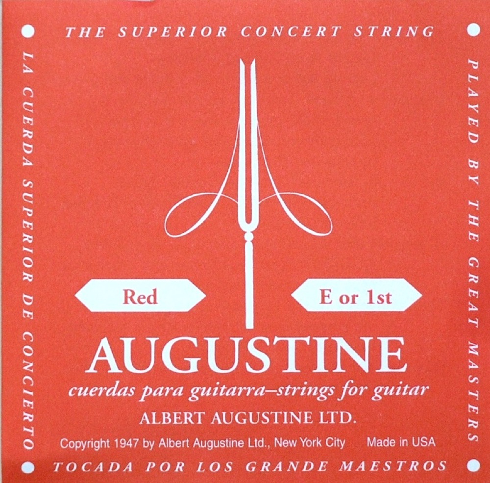 AUGUSTINE RED 1弦 クラシックギター弦 バラ弦×12本
