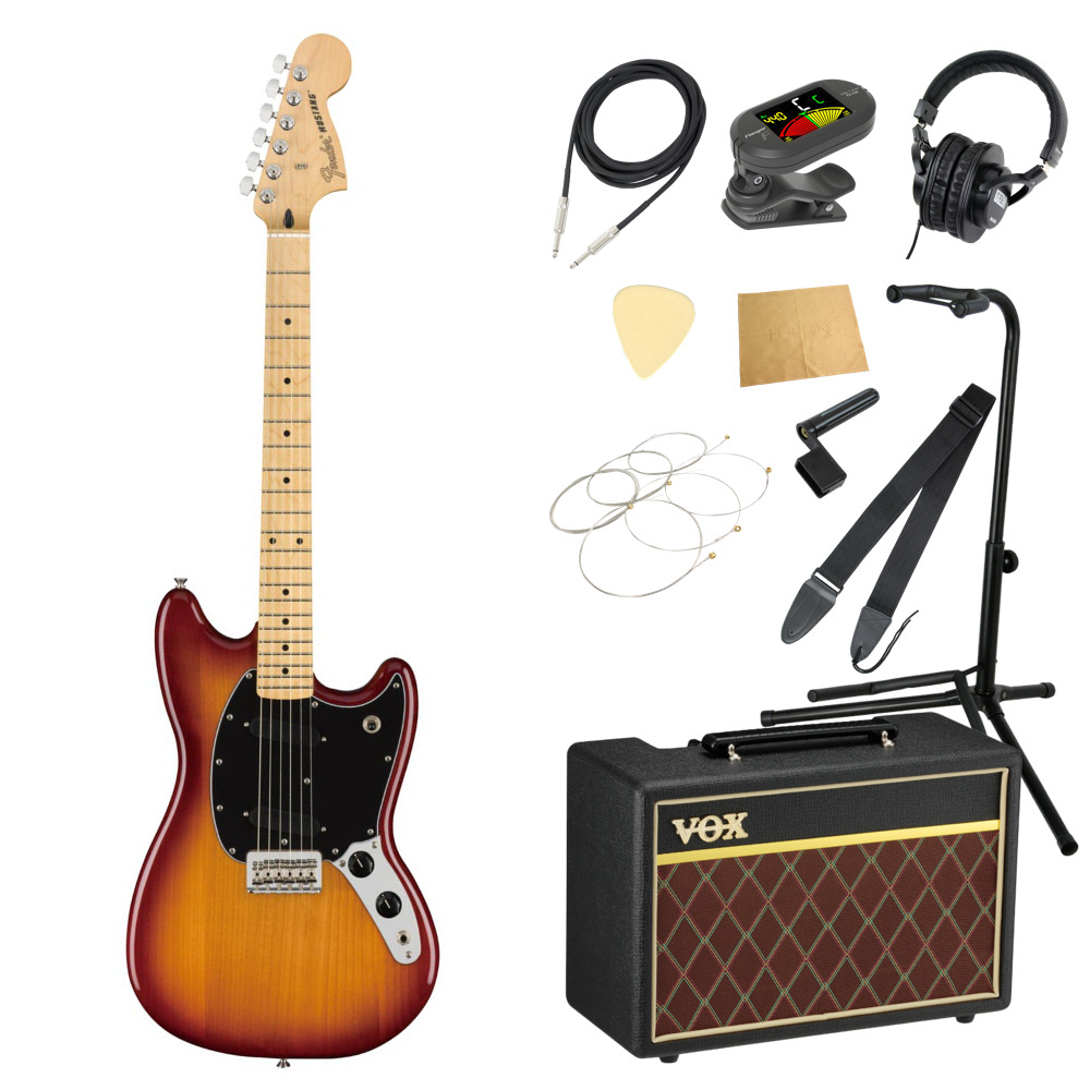 Fender フェンダー Player Mustang MN SSB エレキギター VOXアンプ付き 入門11点 初心者セット