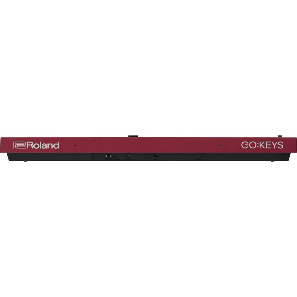 ROLAND ローランド GOKEYS3-RD GO:KEYS 3 Entry Keyboard 専用譜面立て付きセット エントリーキーボード ダークレッド 自動伴奏機能搭載 61鍵盤 側面画像