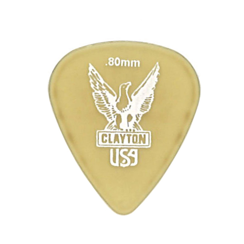 Clayton USA Ultem Gold 0.80mm スタンダード ギターピック×12枚