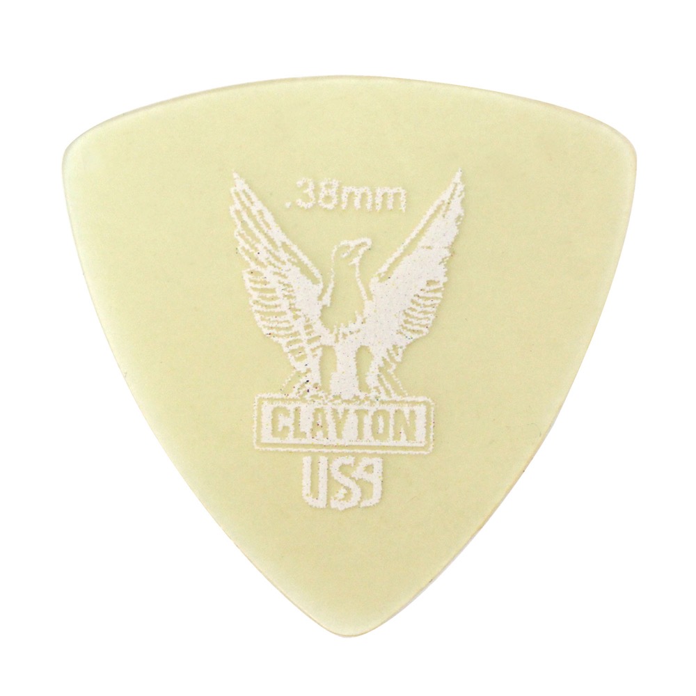 Clayton USA Ultem Gold 0.38mm 丸肩トライアングル ギターピック×12枚