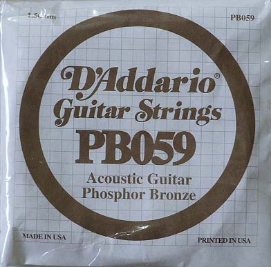 D’Addario PB059 Phosphor Bronze アコギ用バラ弦×5本