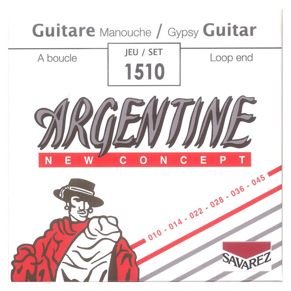 SAVAREZ 1510 Argentine Loopend Extra Light ジャズギター弦×6SET
